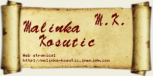 Malinka Košutić vizit kartica